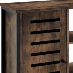 tectake Wandkast 71x32x82cm, Industrieel Hout Donker, Rustiek