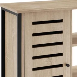 tectake Wandkast 71x32x82cm, Industrieel Licht Hout, Eiken Sonoma