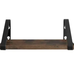 tectake 3 wandplanken Cowell, Industrieel Hout Donker, Rustiek
