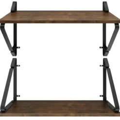 tectake 2 wandplanken Irvine, Industrieel Hout Donker, Rustiek