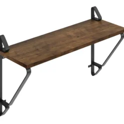 tectake 2 wandplanken Irvine, Industrieel Hout Donker, Rustiek