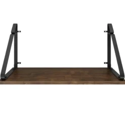 tectake 2 wandplanken Irvine, Industrieel Hout Donker, Rustiek