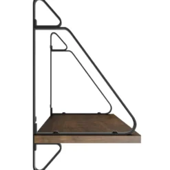 tectake 2 wandplanken Irvine, Industrieel Hout Donker, Rustiek