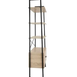 tectake Wandrek Brentwood 57,5x34x173cm, Industrieel Licht Hout, Eiken Sonoma