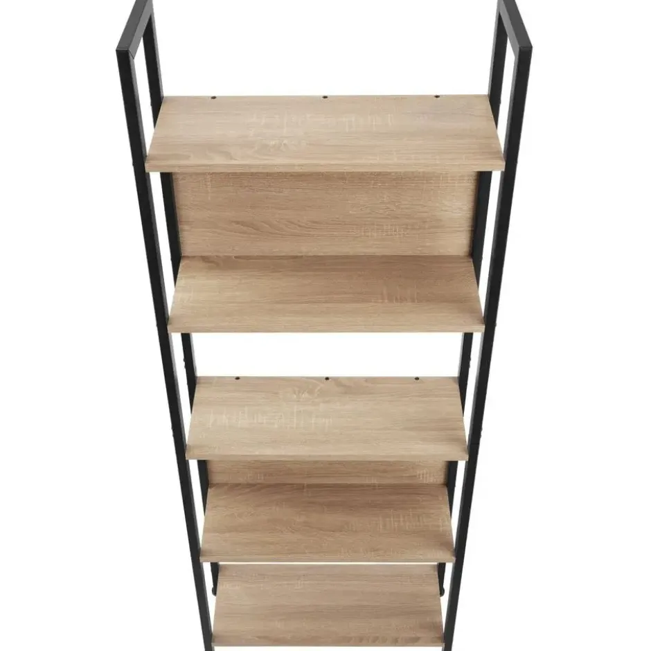 tectake Wandrek Westport 62x24x165,5cm, Industrieel Licht Hout, Eiken Sonoma