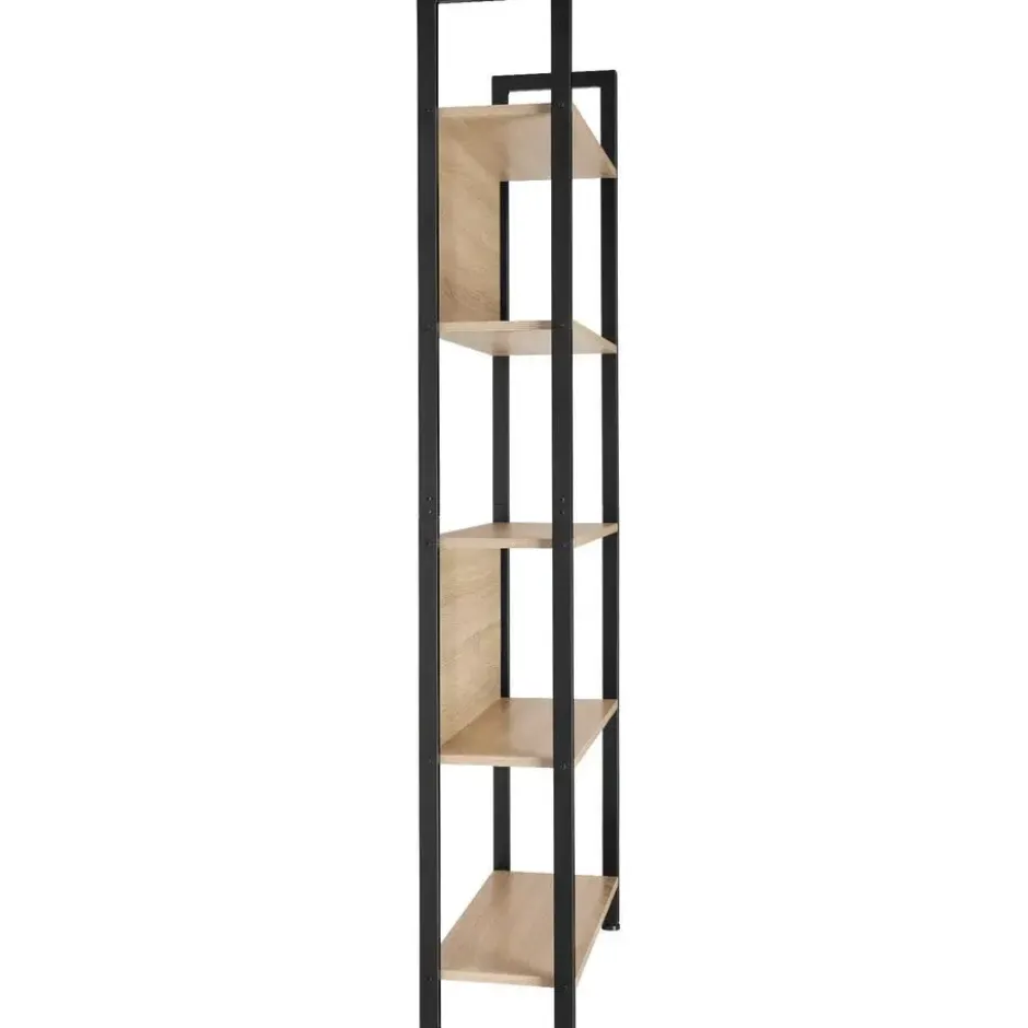 tectake Wandrek Westport 62x24x165,5cm, Industrieel Licht Hout, Eiken Sonoma