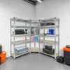 tectake Werkplaatsrek Gustav, 3-delig, 15 planken, 2625 kg, Zilver