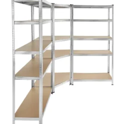 tectake Werkplaatsrek Gustav, 3-delig, 15 planken, 2625 kg, Zilver