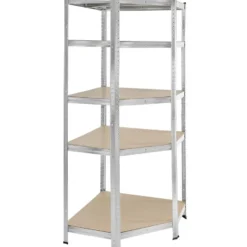 tectake Werkplaatsrek Gustav, 3-delig, 15 planken, 2625 kg, Zilver