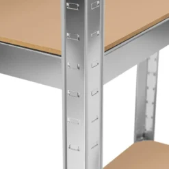 tectake Werkplaatsrek Gustav, 3-delig, 15 planken, 2625 kg, Zilver