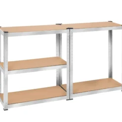 tectake Werkplaatsrek, Zilver