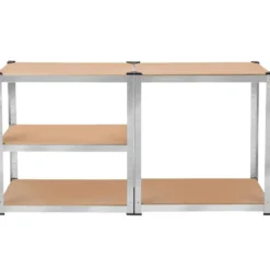 tectake Werkplaatsrek, Zilver