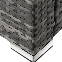 tectake Wicker hocker, Grijs