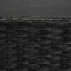 tectake Wicker ligbed Moana, Zwart