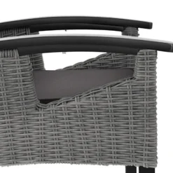 tectake Wicker stoel Rosarno, Grijs