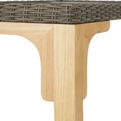 tectake Wicker tafel Foggia 196x87x76cm, Natuur