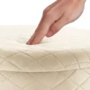 tectake Zitkruk Coco gestoffeerd in fluweellook 300kg met opbergruimte, Crème
