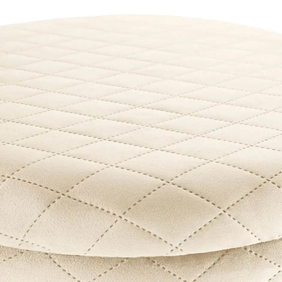 tectake Zitkruk Coco gestoffeerd in fluweellook 300kg met opbergruimte, Crème