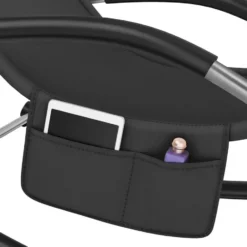 tectake Zonnebed Taya, ergonomisch, schommelfunctie, Zwart