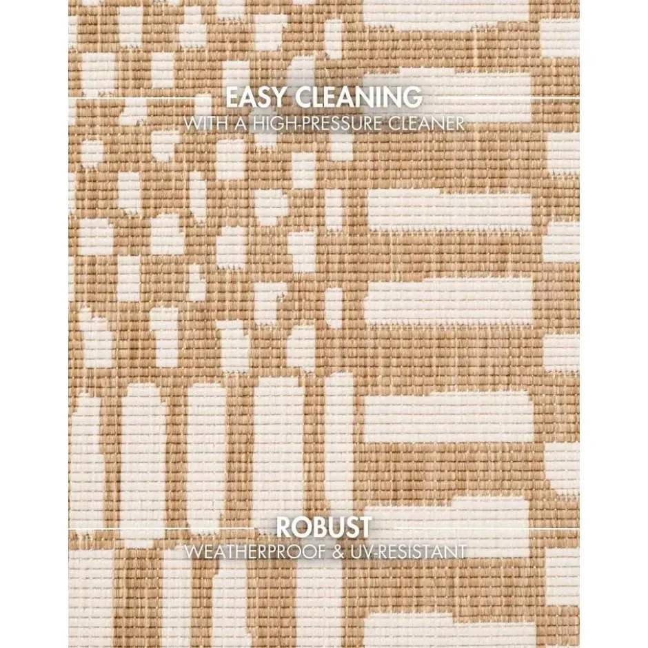 Ted Baker Buitenkleed Haringey Jute Wit - 200x300 CM