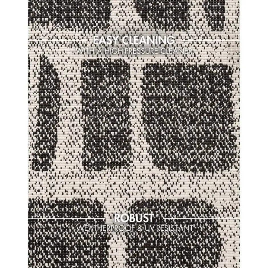 Ted Baker Buitenkleed Haringey Zwart Wit - 200x300 CM