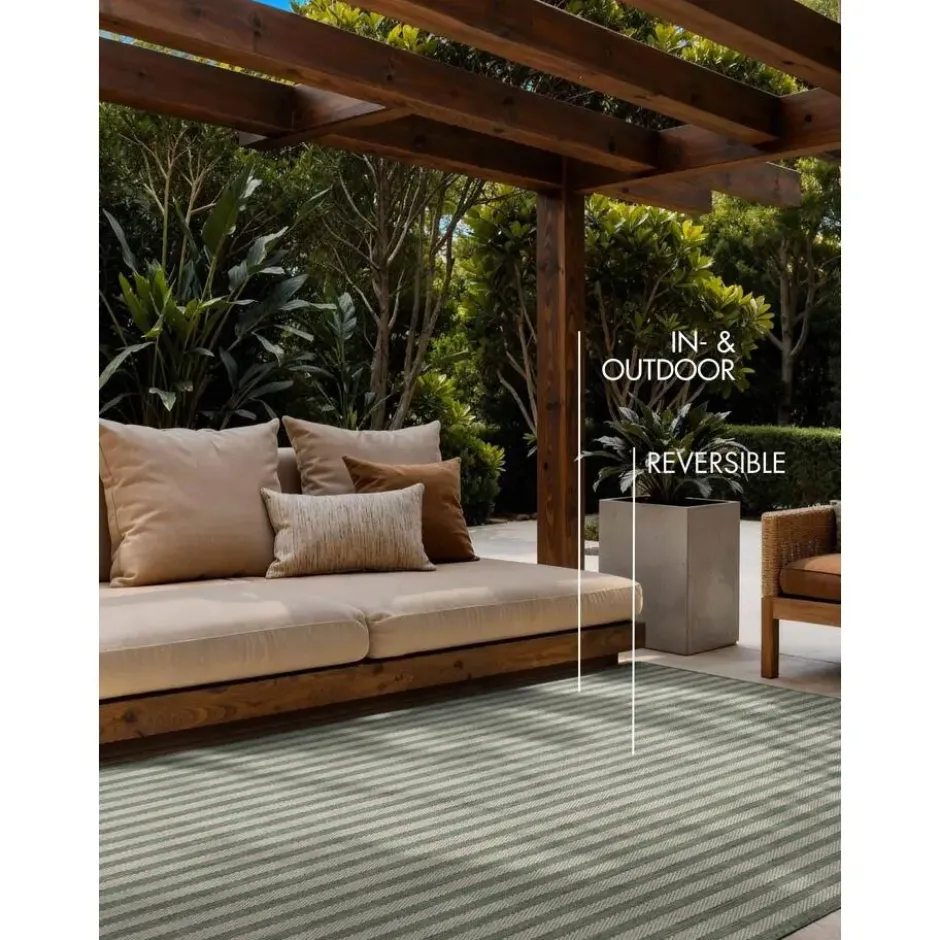 Ted Baker Buitenkleed Haringey Groen Wit - 160x230 CM