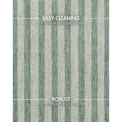 Ted Baker Buitenkleed Haringey Groen Wit - 160x230 CM