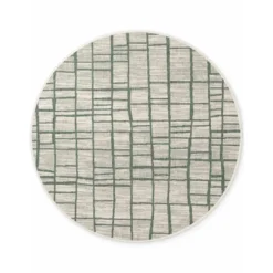 Ted Baker Rond Buitenkleed Haringey Groen Wit - 200 CM Ø