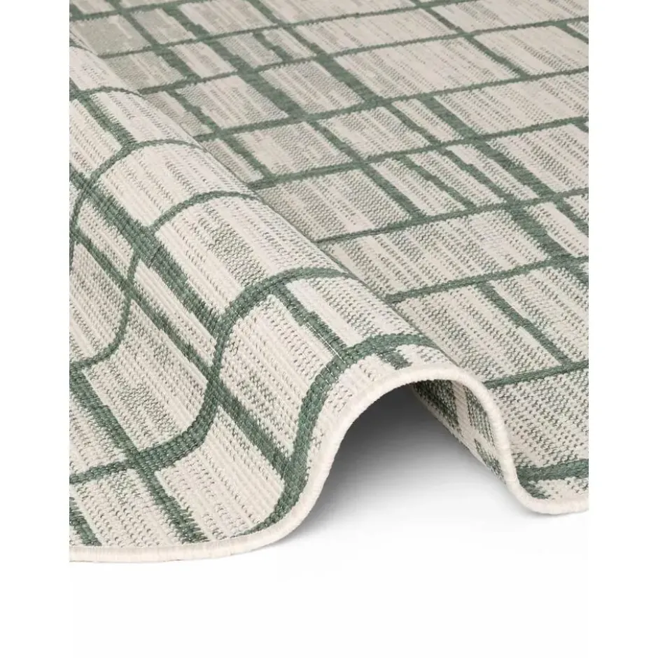 Ted Baker Rond Buitenkleed Haringey Groen Wit - 200 CM Ø