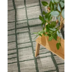 Ted Baker Rond Buitenkleed Haringey Groen Wit - 200 CM Ø