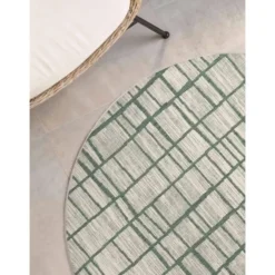 Ted Baker Rond Buitenkleed Haringey Groen Wit - 200 CM Ø