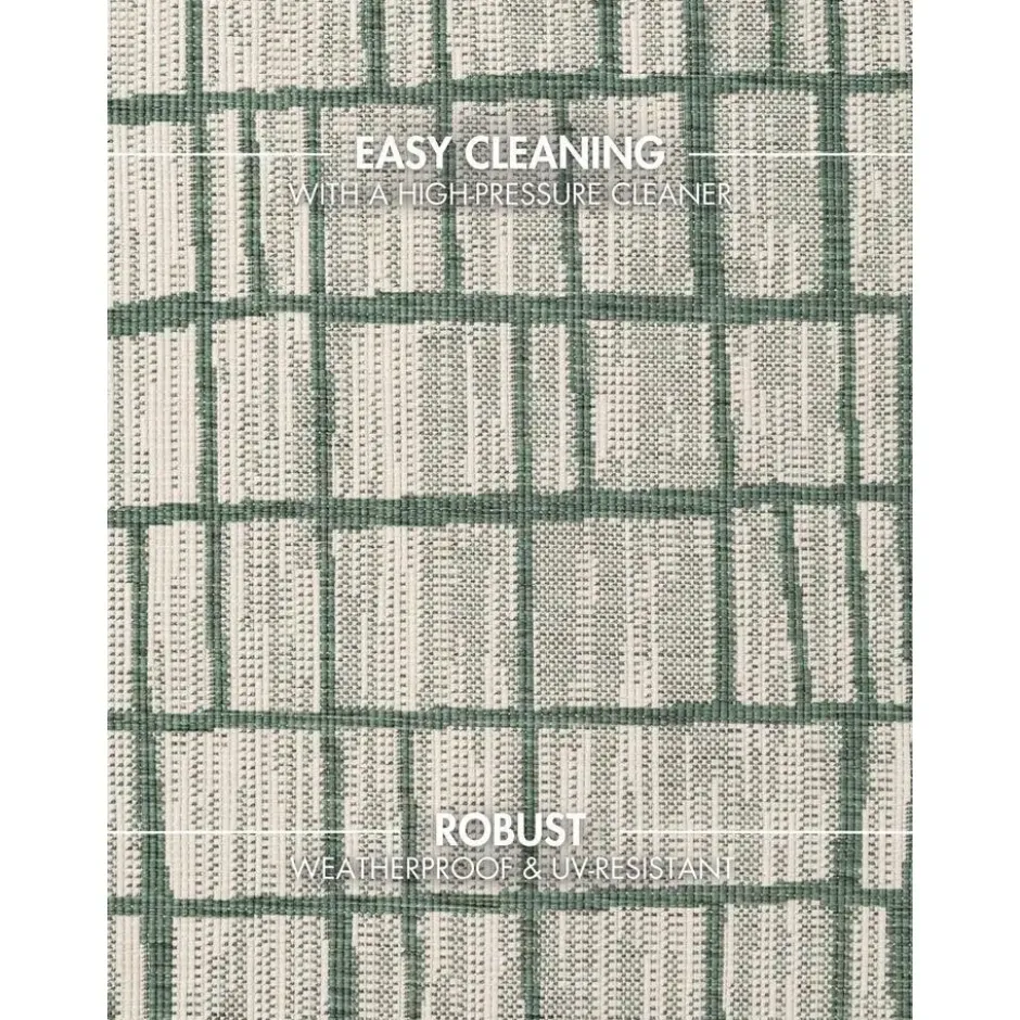 Ted Baker Rond Buitenkleed Haringey Groen Wit - 200 CM Ø