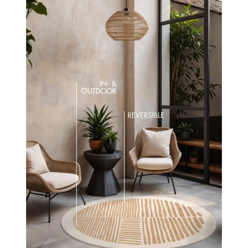 Ted Baker Rond Buitenkleed Haringey Jute Wit - 200 CM Ø