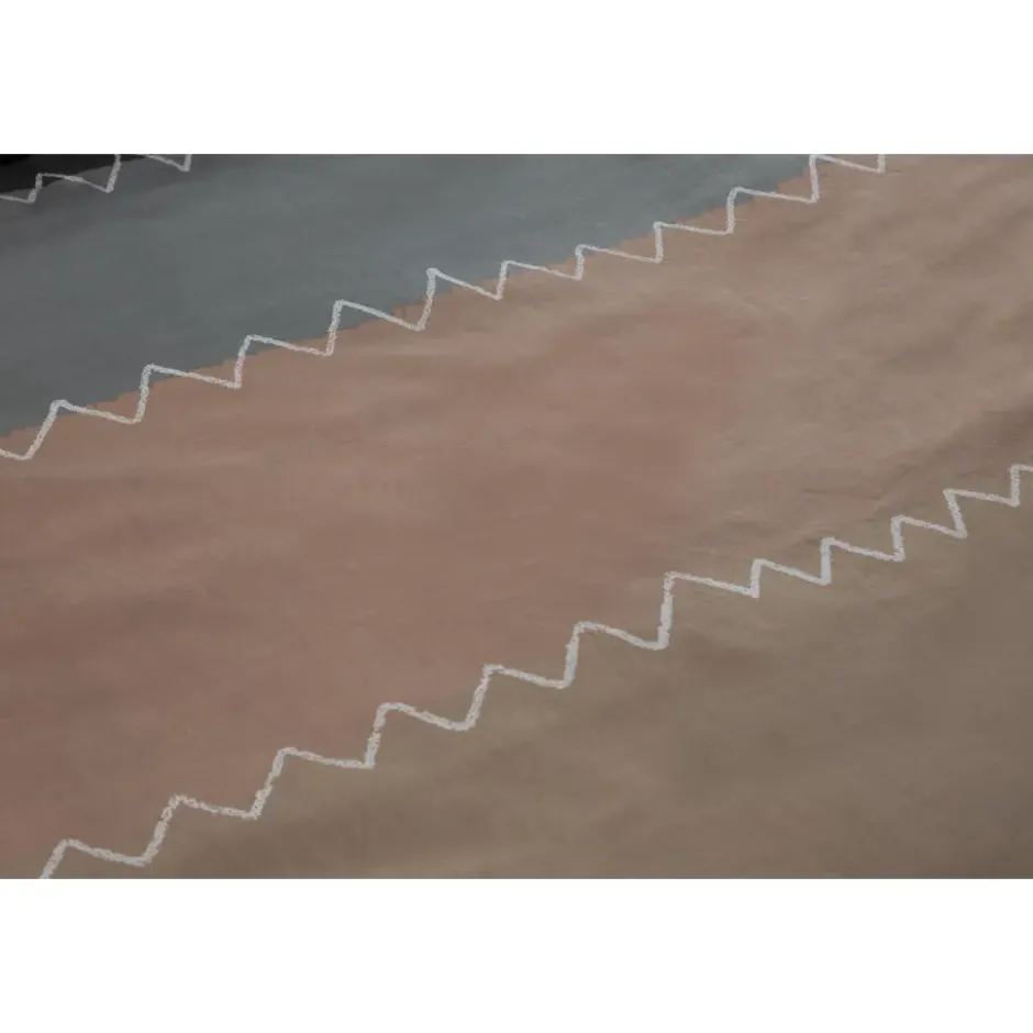 Ten Cate Katoenen Dekbedovertrek - 200x200/220 - Zig Zag Taupe