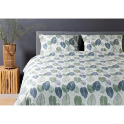 Ten Cate Katoenen Dekbedovertrek - 240x200/220 cm - Graphic Leaves