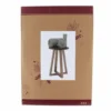 Tendance Bijzet krukje - donkerbruin - acacia hout - D30 x H43 cm