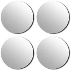 Tendance Plak spiegels - 4x - glas - zelfklevend - 20 cm - rond
