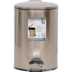 Tendance Prullenbak/vuilnisbak - 3L - goud - metaal - H24 cm