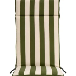 Terrasstoelkussen Brest Streep - beige/groen - 120x50x8 cm