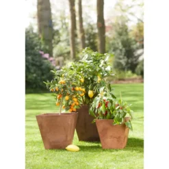 Ter Steege Plantenbak - gerecycled kunststof - bruin - 74 x 17 cm