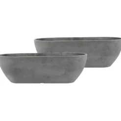 Ter Steege Plantenbak - kunststof - donkergrijs - 55 x 16 cm