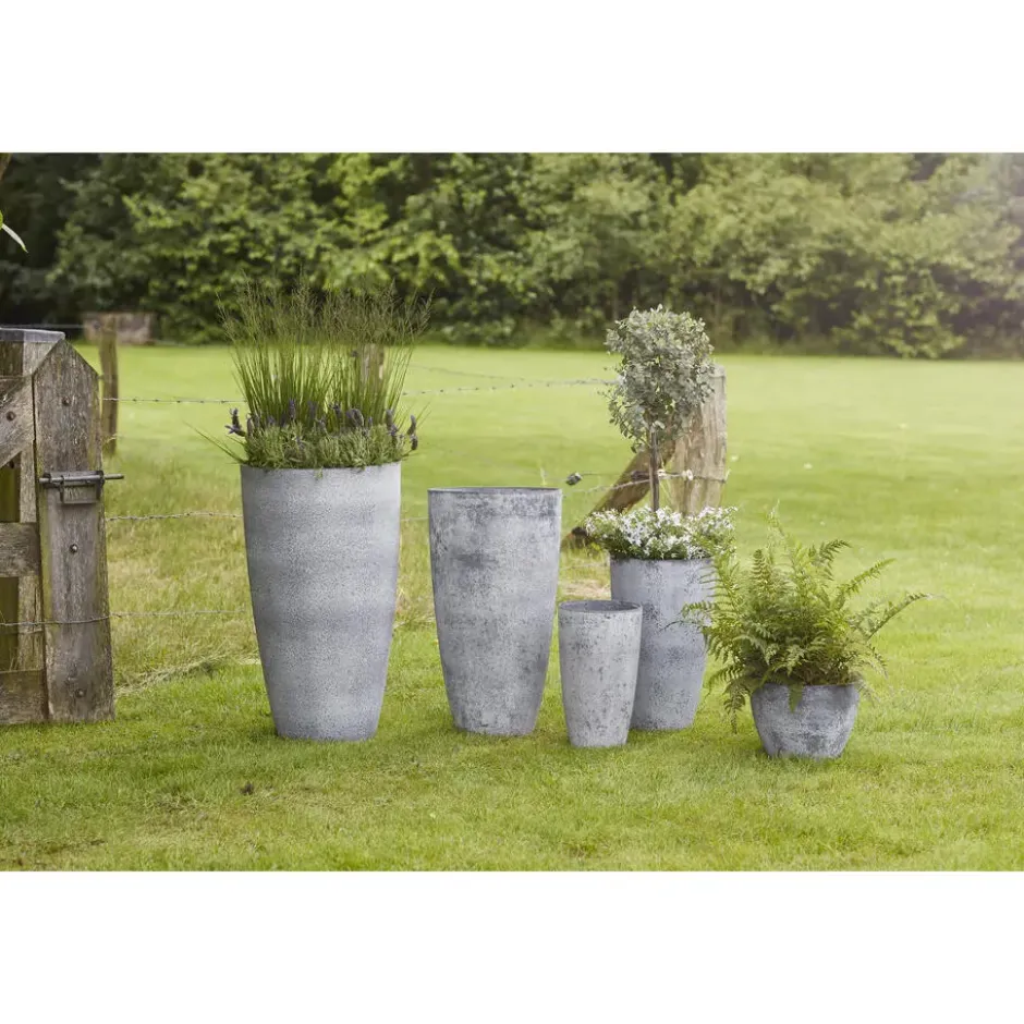 Ter Steege Plantenpot - betongrijs - kunststof-steenpoeder - 29x50 cm