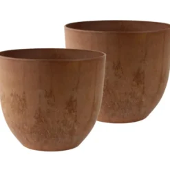 Ter Steege Plantenpot - terra bruin - kunststof - 33 x 29 cm