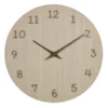 TFA Wandklok - naturel houtkleur - hout - D30 cm