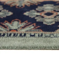 Tier Vintage vloerkleed Khepera groen met franjes - 300 x 200 cm