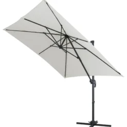 Tiltable Floating Parasol 250x250 cm - Starker schwimmender Sonnenschirm - Ecru