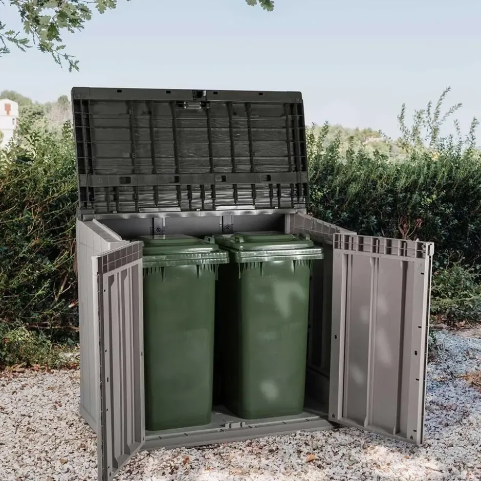 Toomax Stora way opbergbox 842 liter - taupe donker grijs