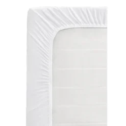Topper hoeslaken - jersey - wit - 180x200/220 cm