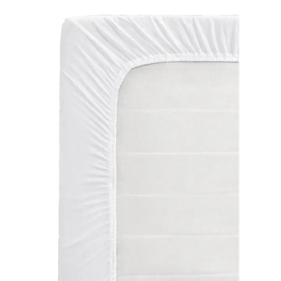 Topper hoeslaken - jersey - wit - 160x200 cm
