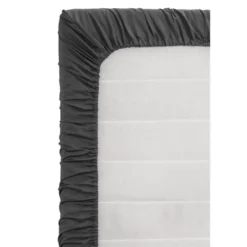 Topper hoeslaken - katoen - antraciet - 160x200 cm